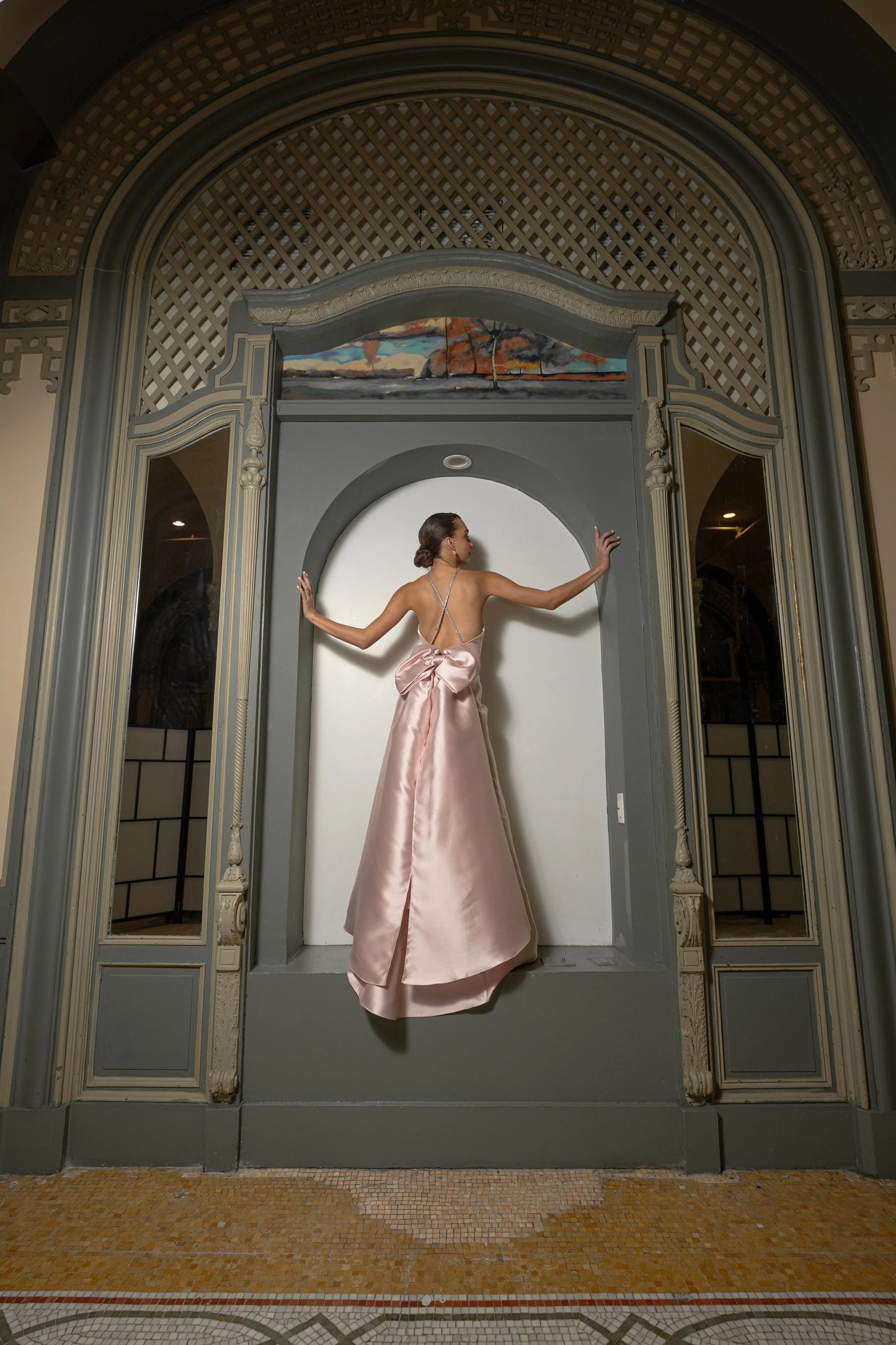 Blush Satin Gown Toussaint Lea
