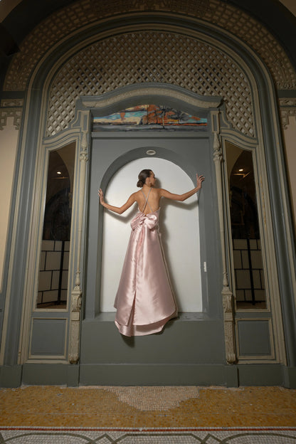 Blush Satin Gown Toussaint Lea