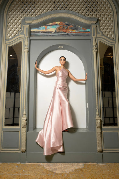 Ethereal Blush Satin Gown Toussaint Lea