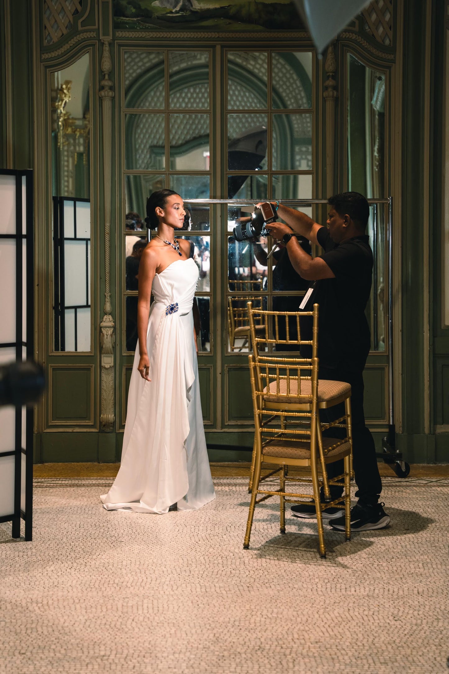 Celeste Draped Satin Gown - Toussaint Lea