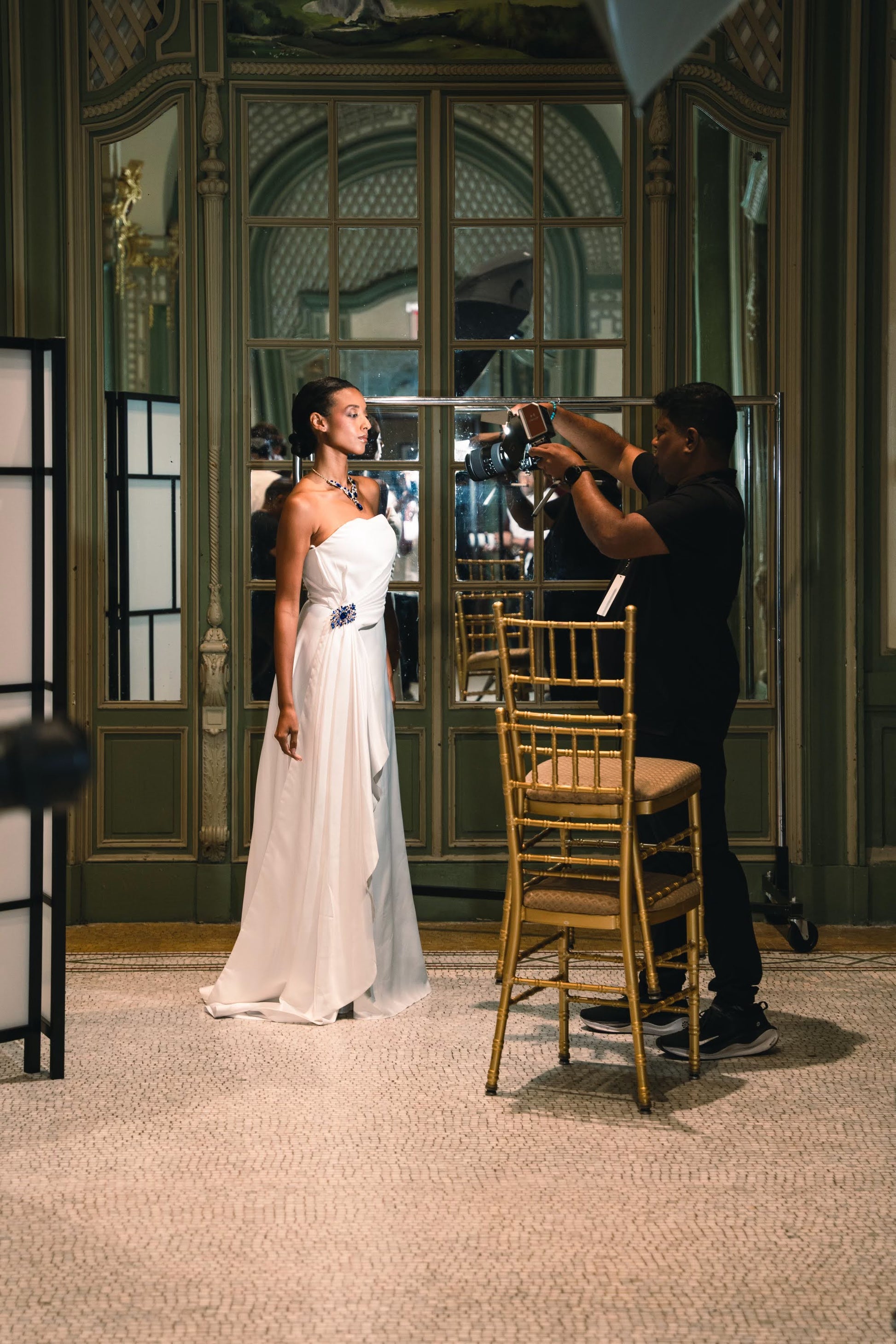 Celeste Draped Satin Gown - Toussaint Lea