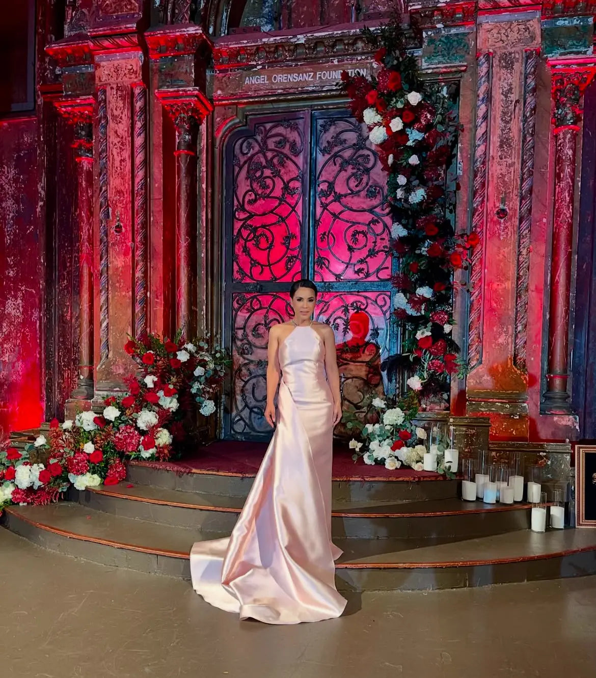 Ethereal Blush Satin Gown Toussaint Lea